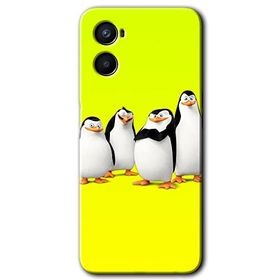 Oppo Reno 3 Penguenler Baskılı Uyumlu Silikon Kılıf