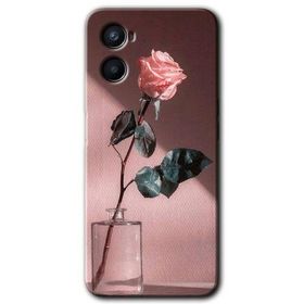 Oppo Reno 3 Retro Gül Baskılı Uyumlu Silikon Kılıf