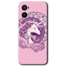 Oppo Reno 3 Unicorn Pembe Baskılı Uyumlu Silikon Kılıf