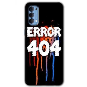 Oppo Reno 4 404 Error Baskılı Uyumlu Silikon Kılıf