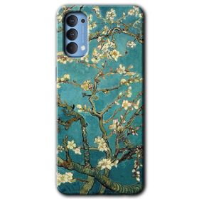Oppo Reno 4 Almond Blossom Baskılı Uyumlu Silikon Kılıf