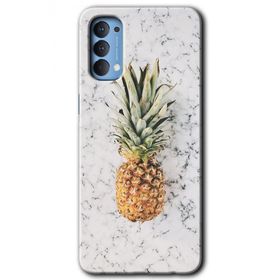 Oppo Reno 4 Ananas Baskılı Uyumlu Silikon Kılıf