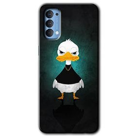 Oppo Reno 4 Angry Duck Baskılı Uyumlu Silikon Kılıf