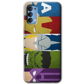 Oppo Reno 4 Avengers 1 Baskılı Uyumlu Silikon Kılıf