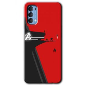 Oppo Reno 4 Avengers Tower Baskılı Uyumlu Silikon Kılıf