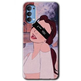 Oppo Reno 4 Bad Girl Baskılı Uyumlu Silikon Kılıf