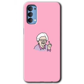 Oppo Reno 4 Bad Grandmother Baskılı Uyumlu Silikon Kılıf