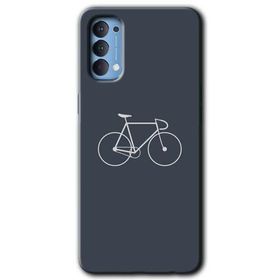 Oppo Reno 4 Bike Baskılı Uyumlu Silikon Kılıf