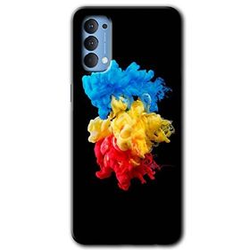 Oppo Reno 4 Black 1 Baskılı Uyumlu Silikon Kılıf