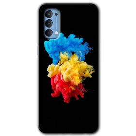 Oppo Reno 4 Black 1 Baskılı Uyumlu Silikon Kılıf