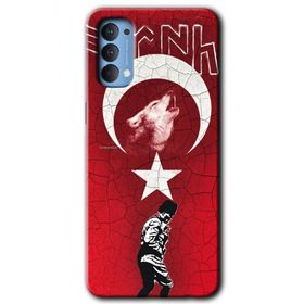 Oppo Reno 4 Bozkurt Atam Baskılı Uyumlu Silikon Kılıf