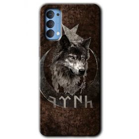 Oppo Reno 4 Bozkurt Göktürk Baskılı Uyumlu Silikon Kılıf