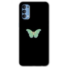 Oppo Reno 4 Butterfly Tree Baskılı Uyumlu Silikon Kılıf