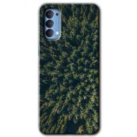 Oppo Reno 4 Çam Ağacı Ormanı Baskılı Uyumlu Silikon Kılıf