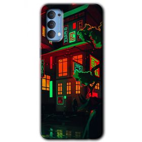 Oppo Reno 4 China Street Baskılı Uyumlu Silikon Kılıf