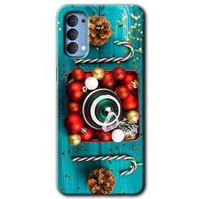 Oppo Reno 4 Christmas Baskılı Uyumlu Silikon Kılıf
