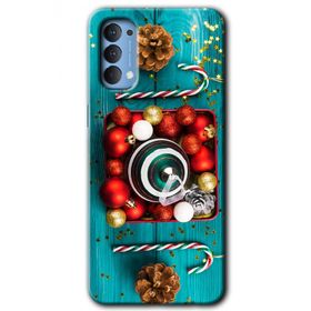 Oppo Reno 4 Christmas Baskılı Uyumlu Silikon Kılıf
