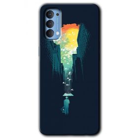 Oppo Reno 4 City Bird Sky Baskılı Uyumlu Silikon Kılıf