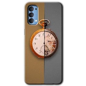 Oppo Reno 4 Clocks Artwork Baskılı Uyumlu Silikon Kılıf