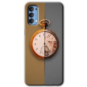 Oppo Reno 4 Clocks Artwork Baskılı Uyumlu Silikon Kılıf