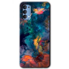 Oppo Reno 4 Color Storm Baskılı Uyumlu Silikon Kılıf