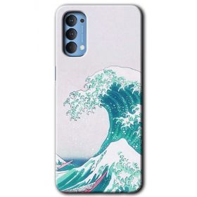 Oppo Reno 4 Dalga Baskılı Uyumlu Silikon Kılıf