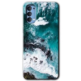 Oppo Reno 4 Deniz Kıyısı Baskılı Uyumlu Silikon Kılıf