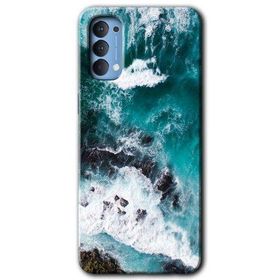 Oppo Reno 4 Deniz Kıyısı Baskılı Uyumlu Silikon Kılıf