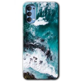 Oppo Reno 4 Deniz Kıyısı Baskılı Uyumlu Silikon Kılıf
