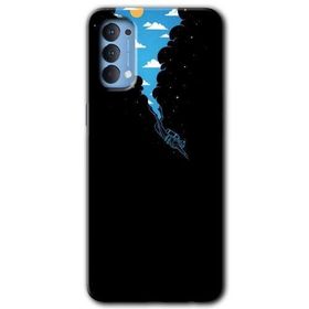 Oppo Reno 4 Derinlere Yolculuk Baskılı Uyumlu Silikon Kılıf