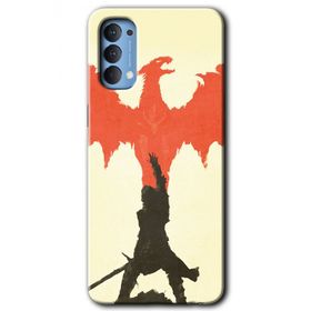 Oppo Reno 4 Dragon Hunter 1 Baskılı Uyumlu Silikon Kılıf
