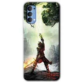 Oppo Reno 4 Dragon Hunter Baskılı Uyumlu Silikon Kılıf