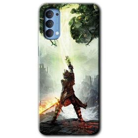 Oppo Reno 4 Dragon Hunter Baskılı Uyumlu Silikon Kılıf