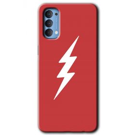 Oppo Reno 4 Flash Logo Baskılı Uyumlu Silikon Kılıf