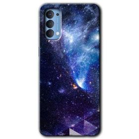 Oppo Reno 4 Galaksi Baskılı Uyumlu Silikon Kılıf