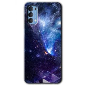 Oppo Reno 4 Galaksi Baskılı Uyumlu Silikon Kılıf
