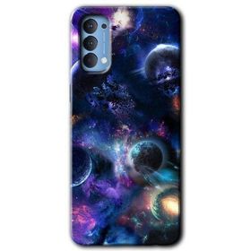 Oppo Reno 4 Gezegen Karışımı Baskılı Uyumlu Silikon Kılıf