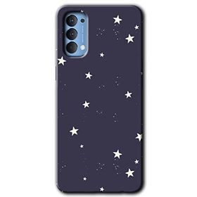 Oppo Reno 4 Gökyüzü Yıldız Baskılı Uyumlu Silikon Kılıf