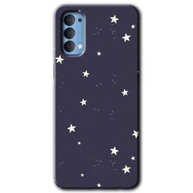 Oppo Reno 4 Gökyüzü Yıldız Baskılı Uyumlu Silikon Kılıf