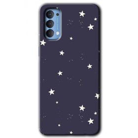 Oppo Reno 4 Gökyüzü Yıldız Baskılı Uyumlu Silikon Kılıf