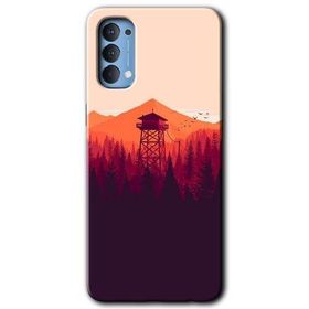 Oppo Reno 4 Gözlem Kulesi Baskılı Uyumlu Silikon Kılıf
