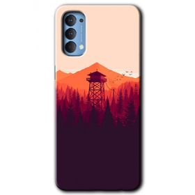Oppo Reno 4 Gözlem Kulesi Baskılı Uyumlu Silikon Kılıf