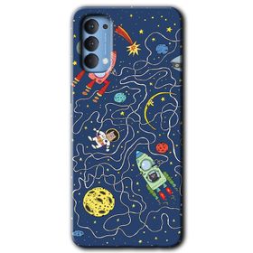 Oppo Reno 4 Graffiti Çizgi Film Baskılı Uyumlu Silikon Kılıf