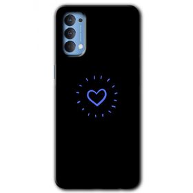 Oppo Reno 4 Heart Strokes Baskılı Uyumlu Silikon Kılıf