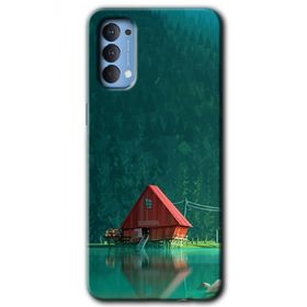 Oppo Reno 4 House In Woods Baskılı Uyumlu Silikon Kılıf