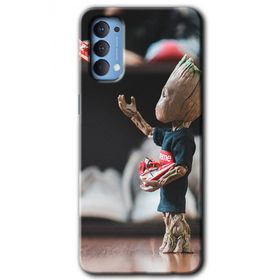 Oppo Reno 4 I am Groot Baskılı Uyumlu Silikon Kılıf