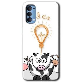 Oppo Reno 4 İdea Lamp Baskılı Uyumlu Silikon Kılıf