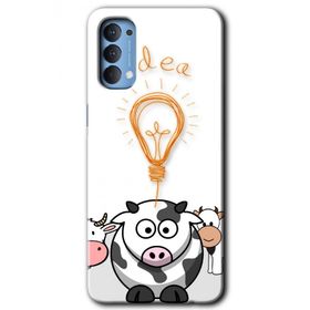 Oppo Reno 4 İdea Lamp Baskılı Uyumlu Silikon Kılıf