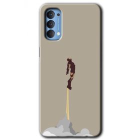 Oppo Reno 4 İronman Airport Baskılı Uyumlu Silikon Kılıf