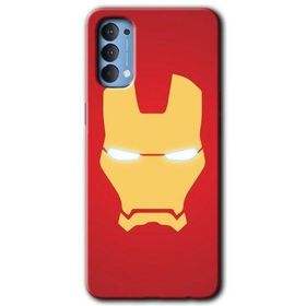 Oppo Reno 4 İronMan Baskılı Uyumlu Silikon Kılıf